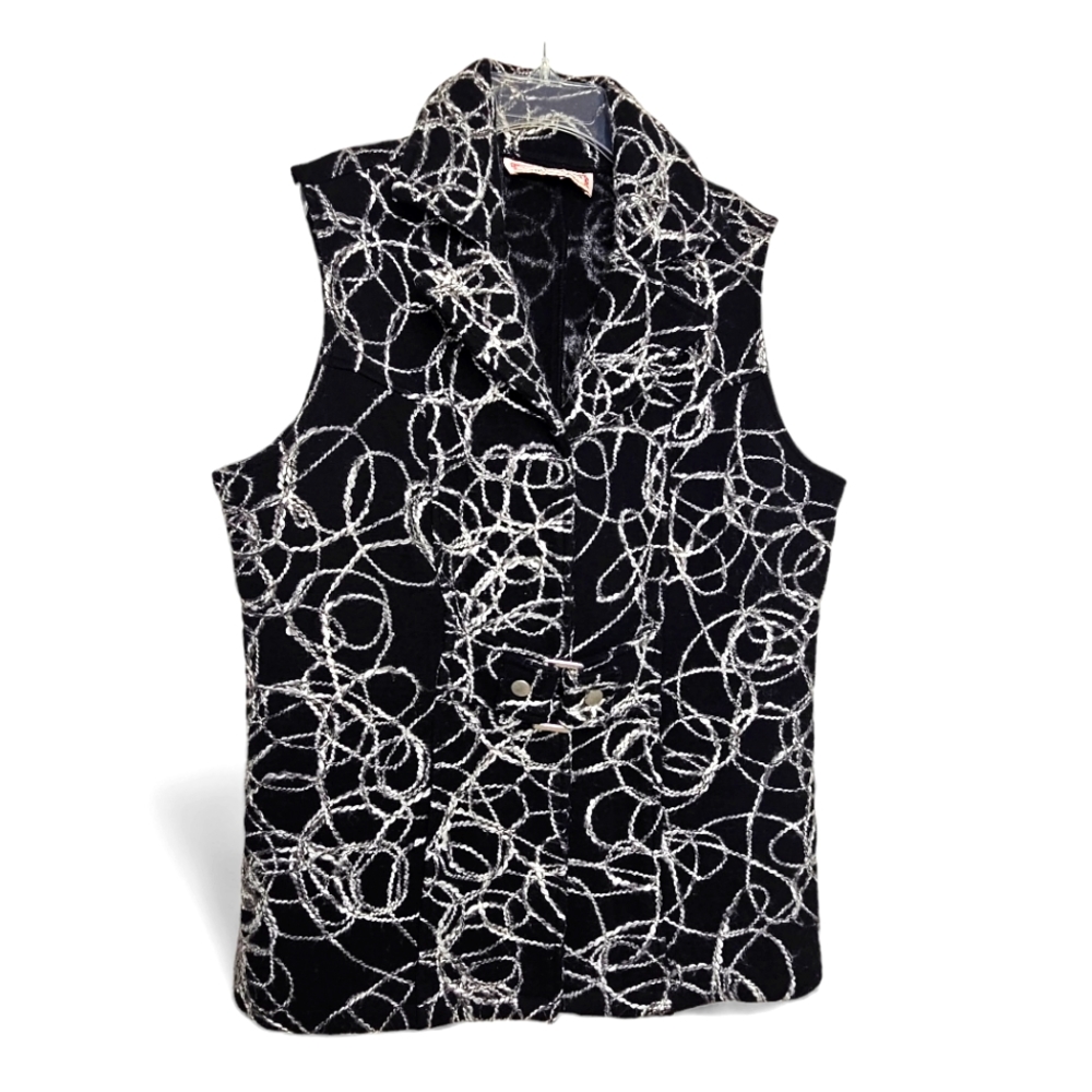 Tumbleweed Women's Black & White Wool Vest